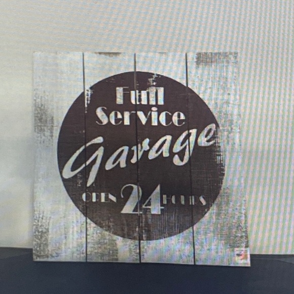 Other - ustic Brown and White Garage Wall Decor